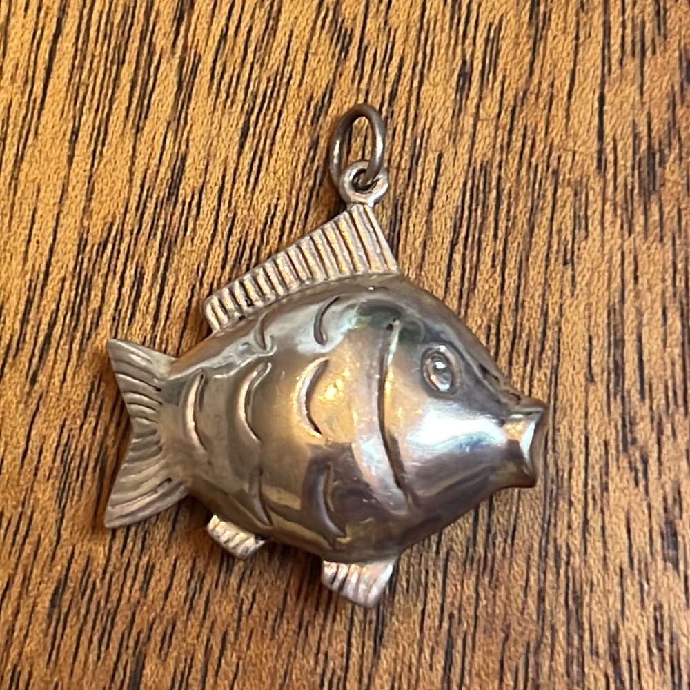 Sterling Silver Fish Necklace pendant